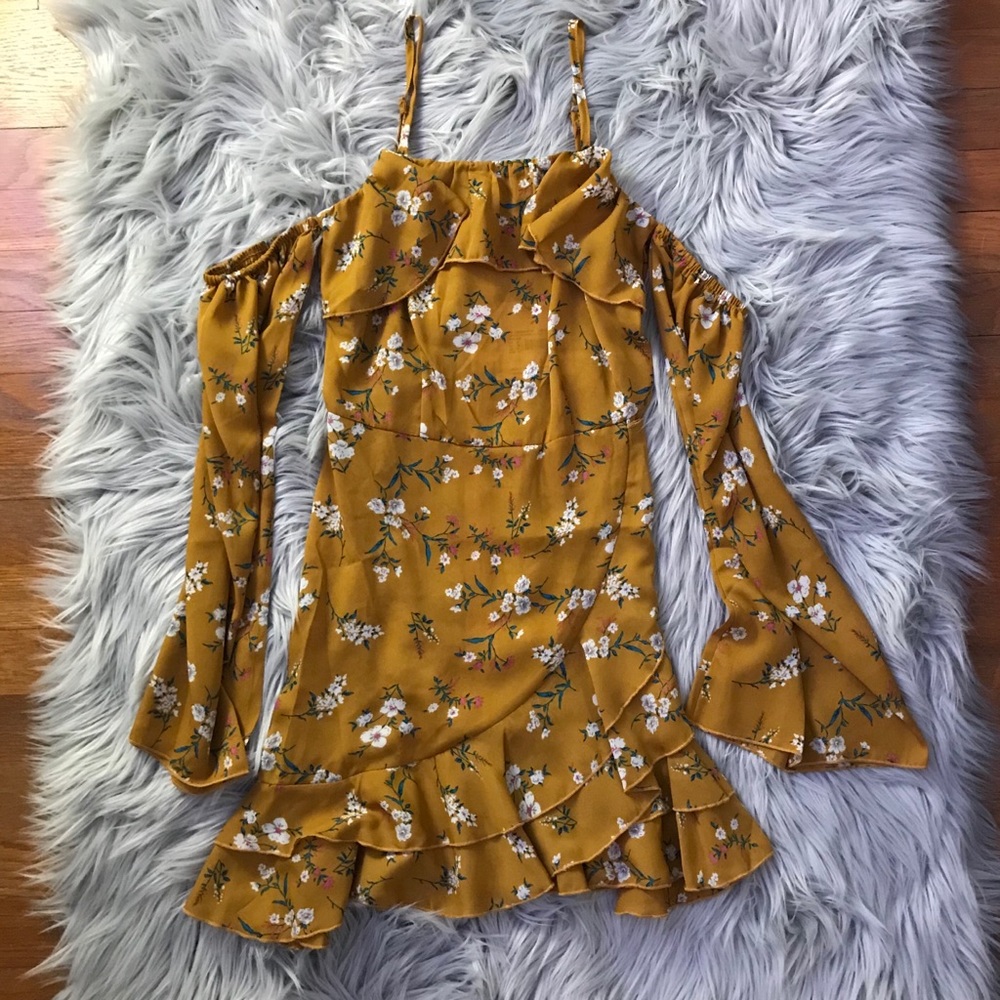 Yellow floral dress